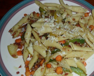 Apple Bacon Skillet Pasta - My Friend Debbie